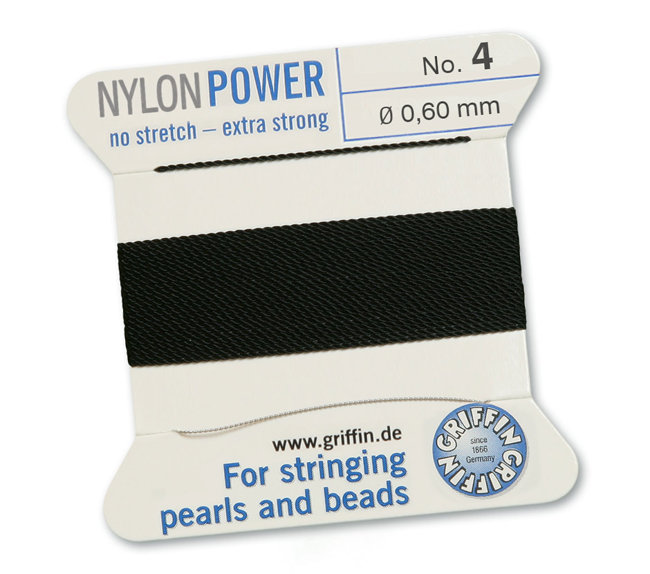 Griffin Perlseide Nylon Power No. 4 schwarz 0,60 mm