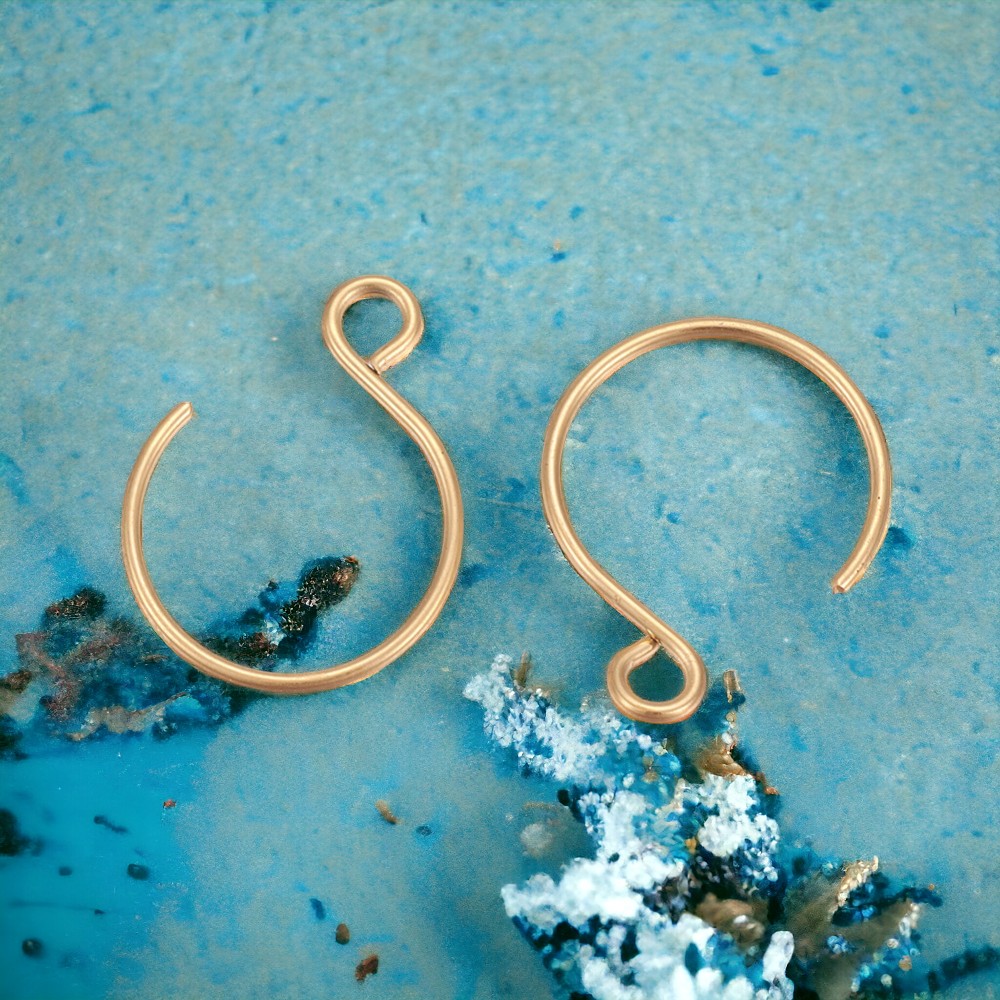 1 Paar Edeldstahl Ohrhaken goldfarben Ionenbeschichtung 18,5 x 14 mm