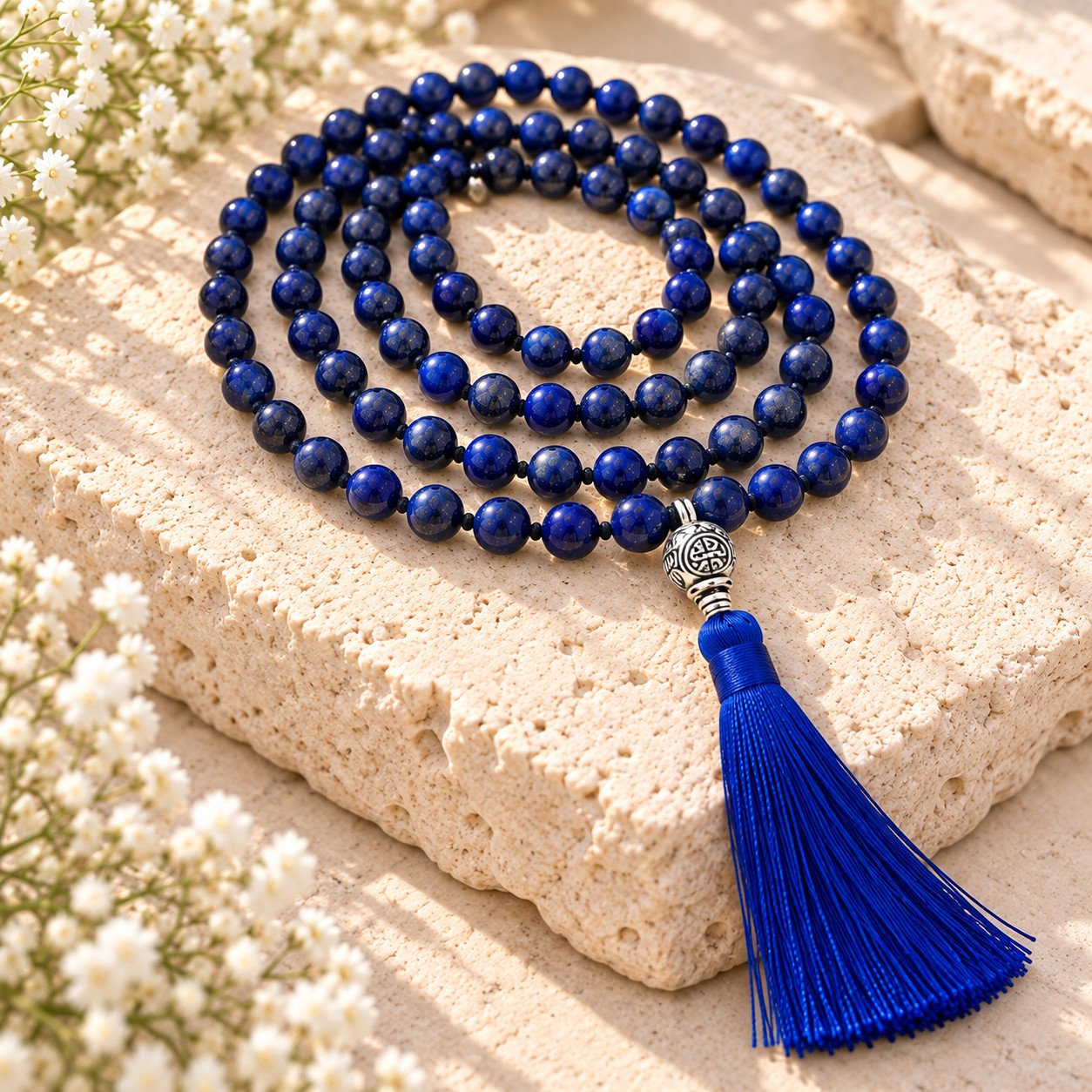 DIY Schmuck Bastelset mit Lapislazuli Perlen für Lange Kette und Armband mit Lapislazuli Perlen