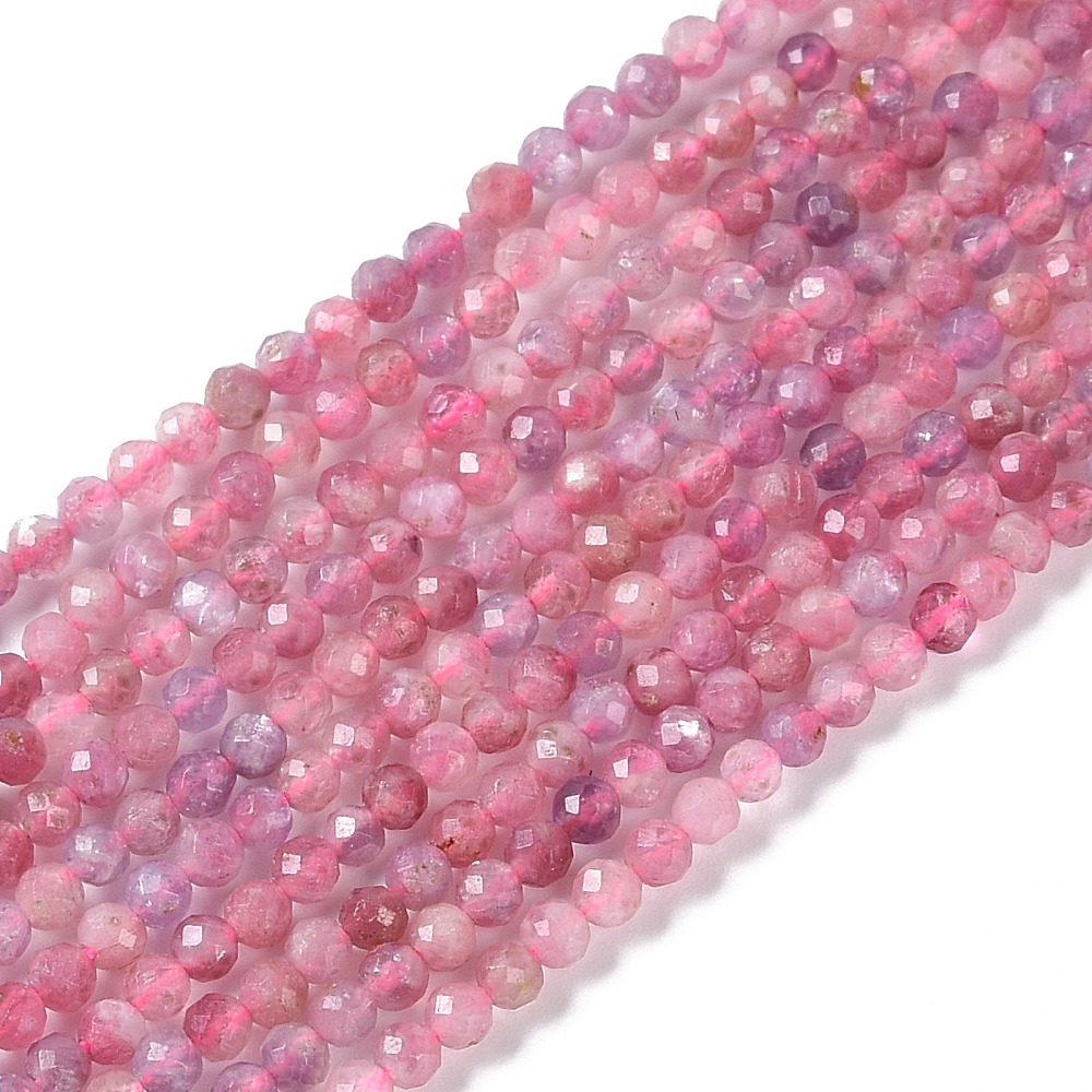 Pink Turmalin Perlenstrang 2,5 - 2,7 mm facettiert (ca. 150 Perlen / ca. 39 cm Länge) Pink Turmalin Perlenstrang 2,5 - 2,7 mm facettiert (ca. 150 Perlen / ca. 39 cm Länge)