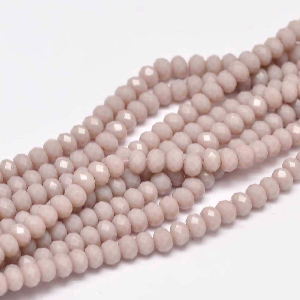facettierter-glasperlenstrang-rosa Facettierter Glasperlenstrang rosa 3,5 x 2,5 - 3 mm (ca. 150 Perlen / ca. 38 cm Länge)