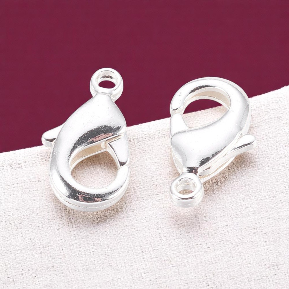 2 Karabinerverschlüsse nickelfrei 925 Sterling versilbert 12 x 7 x 2,5 mm 2 Karabinerverschlüsse nickelfrei 925 Sterling versilbert 12 x 7 x 2,5 mm