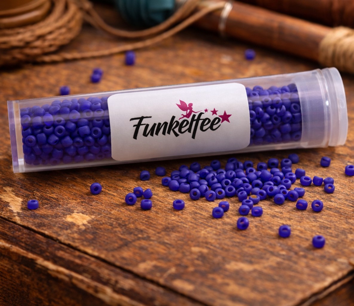 15 Gramm matte lila Rocailles Glasperlen 2,8 - 3 mm Durchmesser