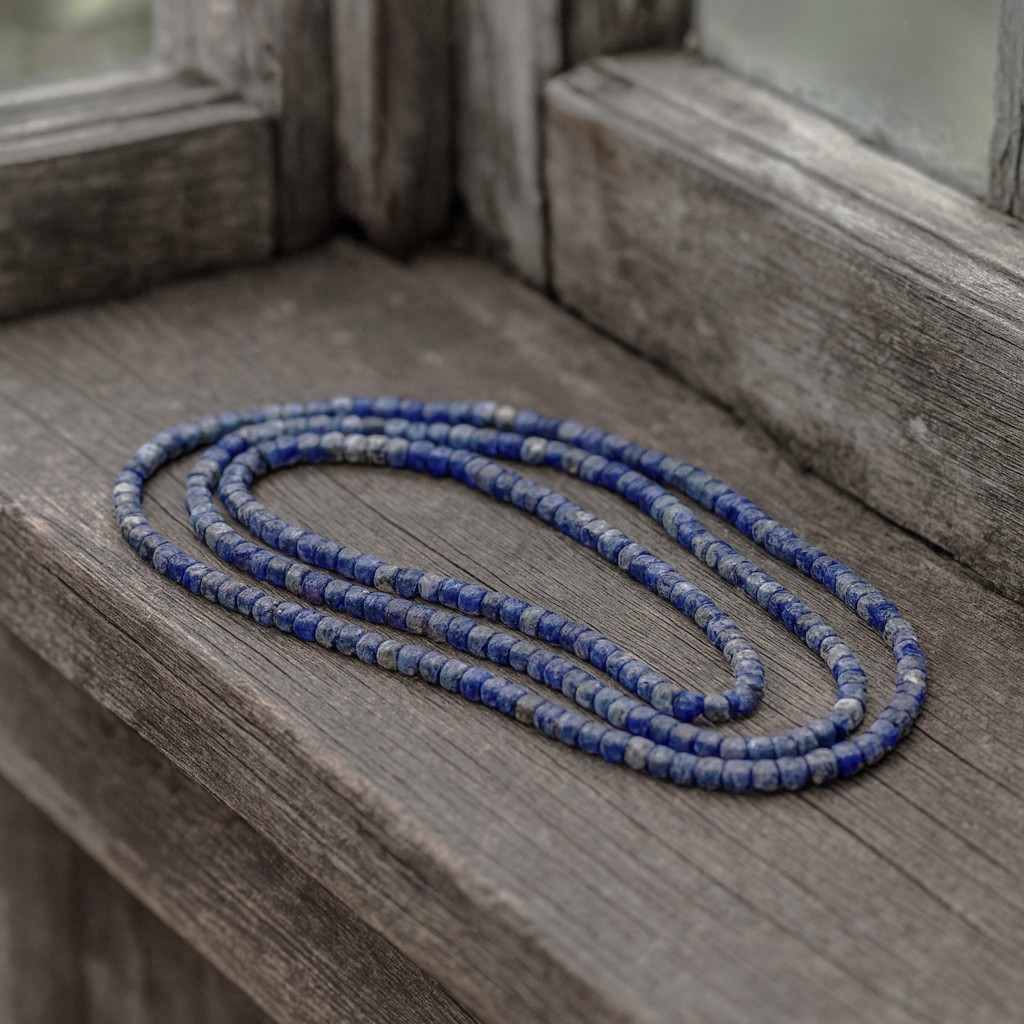 Lapislazuli Perlenstrang 2 x 2 x 2 mm unregelmäßige Würfel (ca. 40 cm Länge)