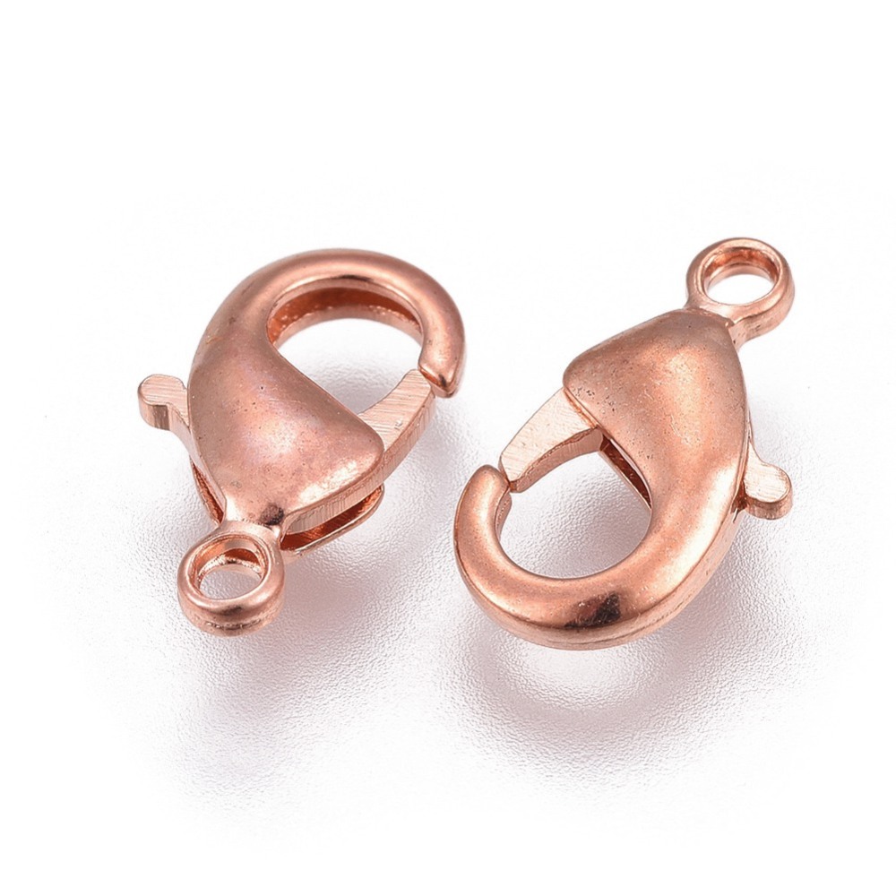 karabinerverschl-sse-rosegold 10 Karabinerverschlüsse roségoldfarben 12 x 7  5 x 3 mm