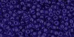 TR-11-8_detail TOHO 11/0 transparent cobalt Glasperlen 5 Gramm 2 mm seedbeads