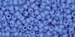 TR-11-43DF_detail TOHO 11/0 opaque frosted cornflower Glasperlen 5 Gramm 2 mm seedbeads