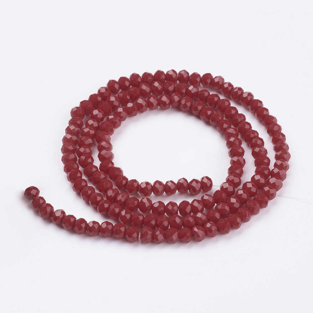 c2ad36e2-2294-4297-9682-9d587658b6f2 1 Strang Glasperlen rot facettiert