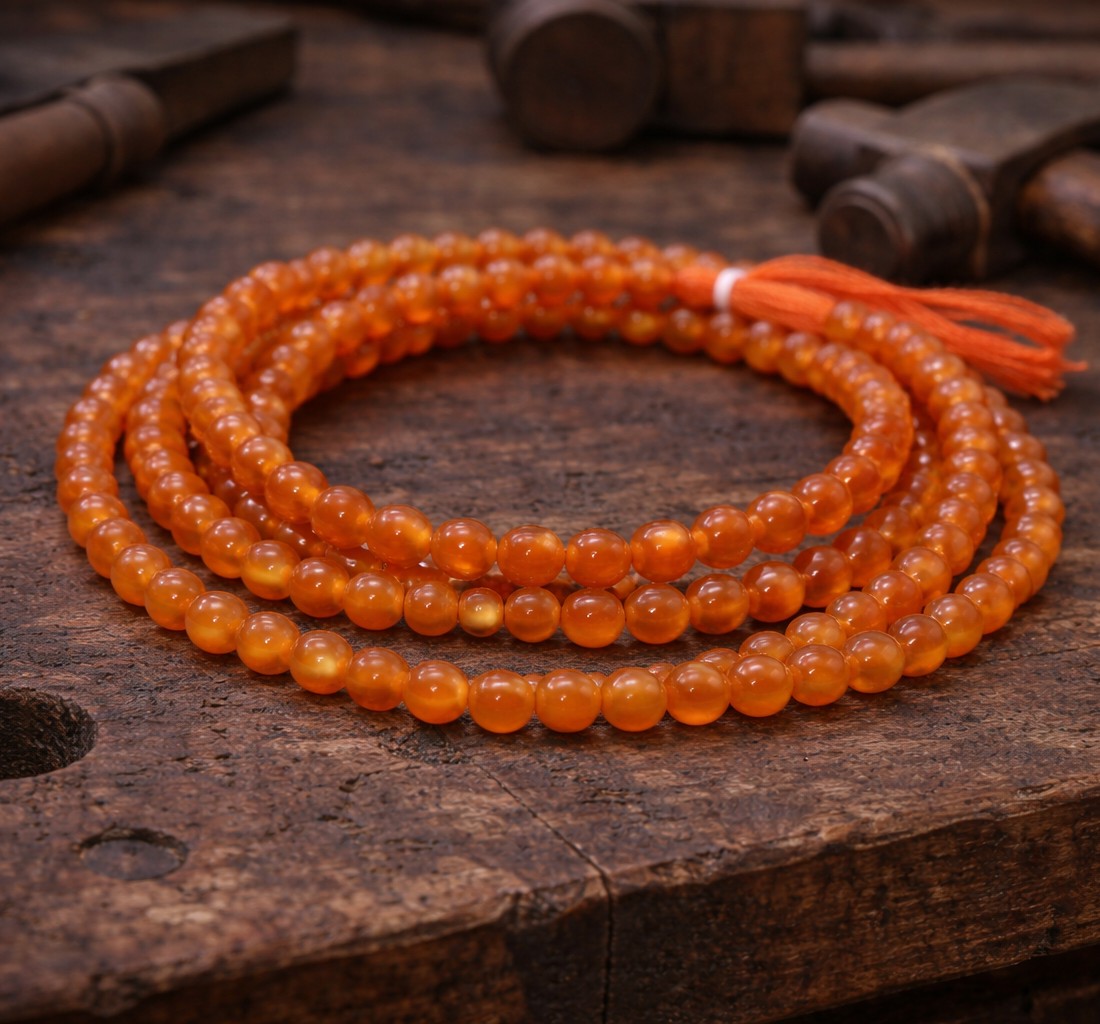 Karneol Perlenstrang 3,5 mm unregelmäßige Perlen (ca. 32 cm Länge)