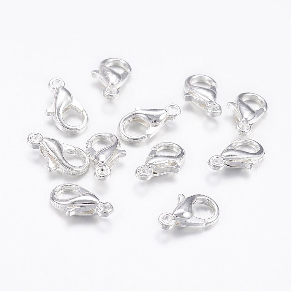 780b45ca-1d9e-45fd-b2cd-7f209d8200a9 10 Karabinerverschlüsse silberfarben 10 x 6 mm