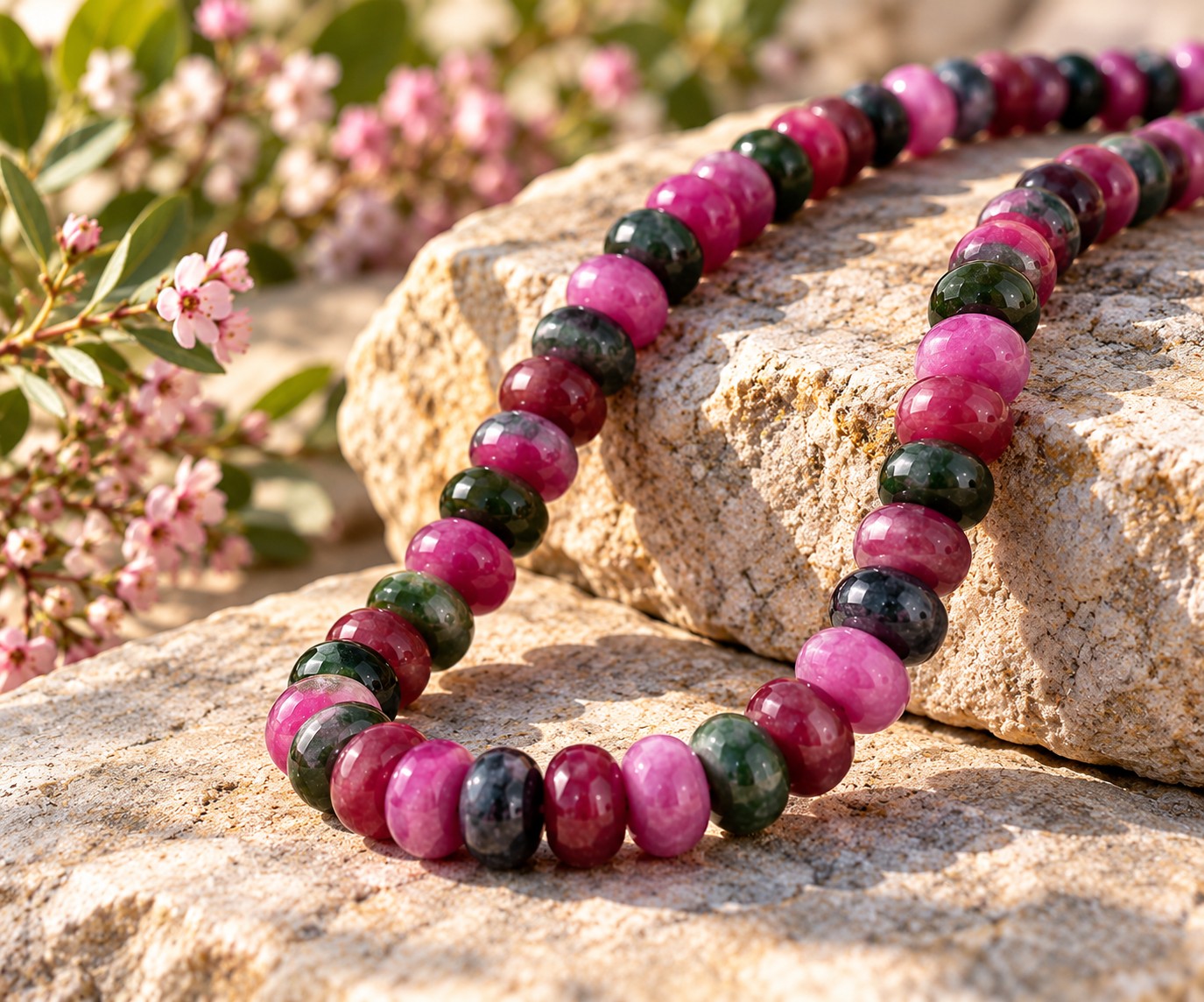 Jade Perlenstrang Rondelle 8 - 8,5 mm gefärbt (ca. 72 Perlen / ca. 38 cm Länge)