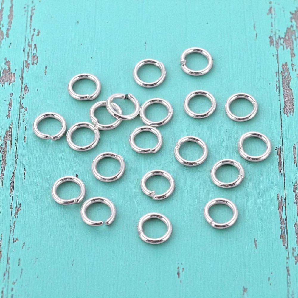 Silberfarbene Edelstahl Biegeringe 5 x 0,8 mm 20 Gauge