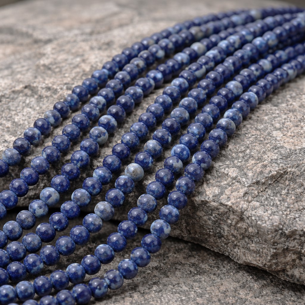 Lapislazuli Perlenstrang 4,2 mm (ca. 87 Perlen / ca. 39 cm Länge)