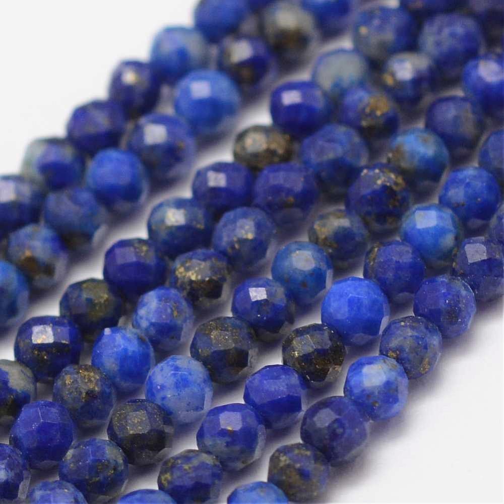 e72a52ed-da00-4235-a9f8-aba1f93c8c9e Lapislazuli Perlenstrang 2 - 2,4 mm facettiert (ca. 175 Perlen / ca. 39 cm Länge)