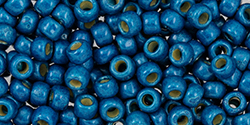 toho-blau TOHO Permafinish 5 Gramm galvanisierte 3 mm Glasperlen matt blau 8/0