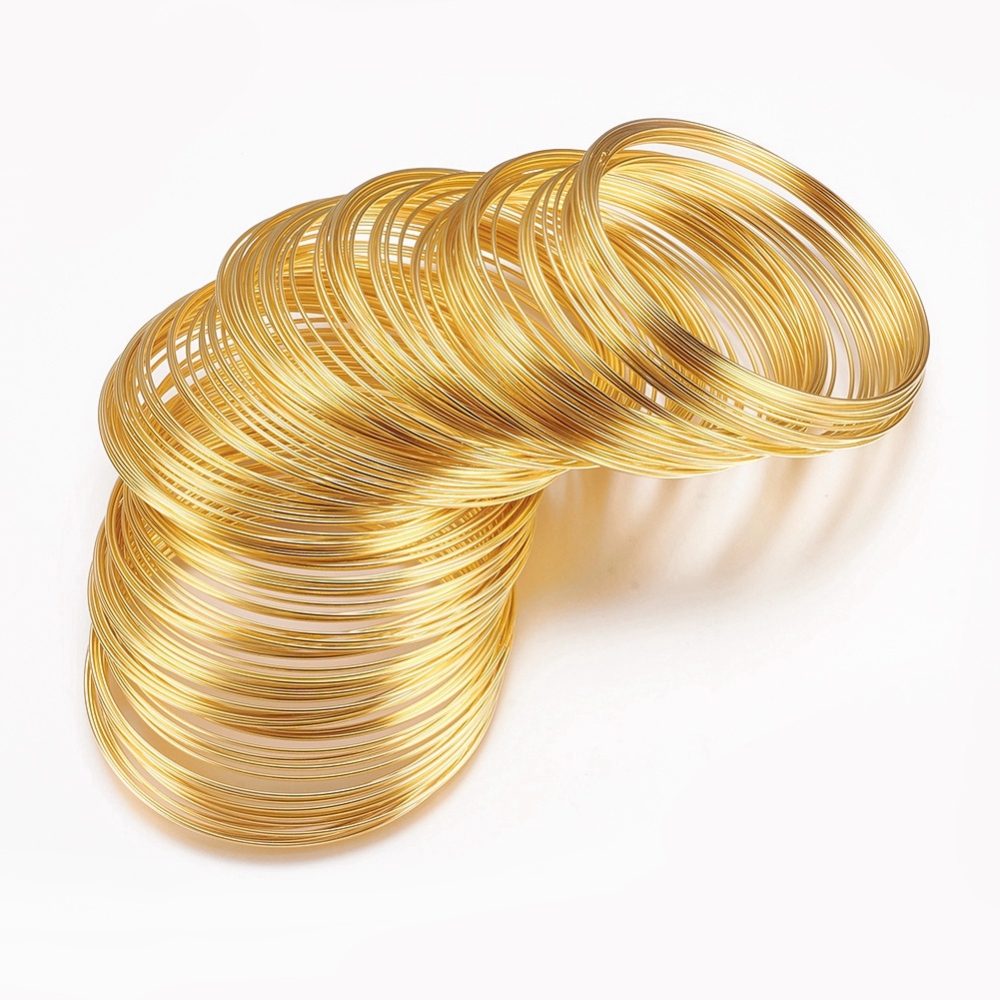 1cd44c12-090c-4a74-beb5-e378cb4b305f 10 Windungen Memory Wire Stahldraht goldfarben ca. 60 mm Durchmesser