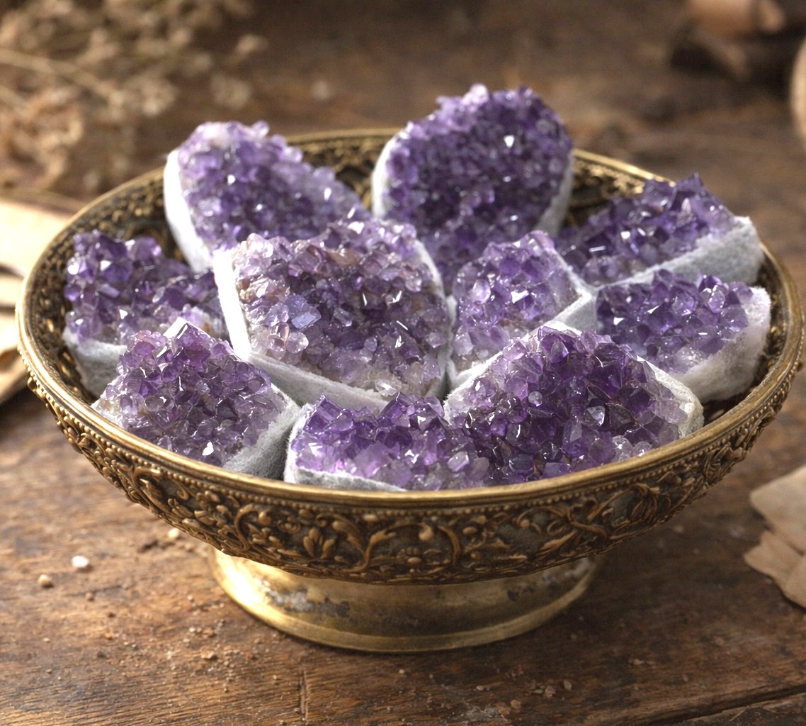 Amethyst Cluster Rohkristall Cluster 29 - 55 x 30 - 46 x 20 - 27 mm