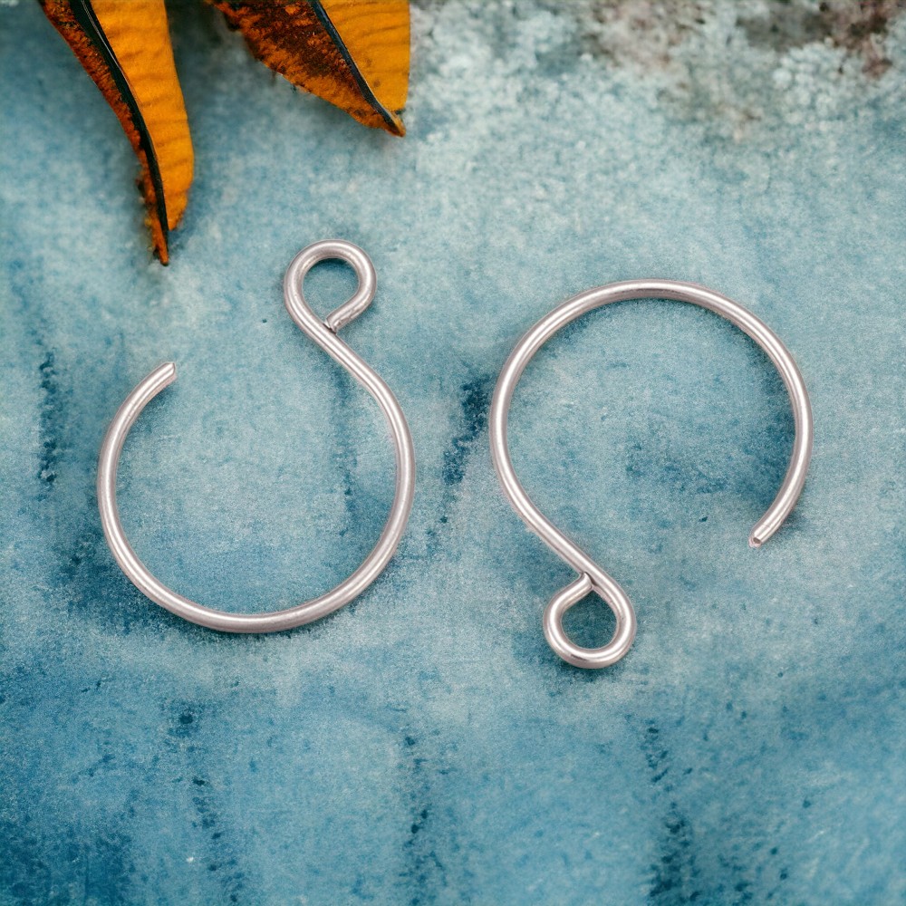 1 Paar Edeldstahl Ohrhaken 18,5 x 14 mm