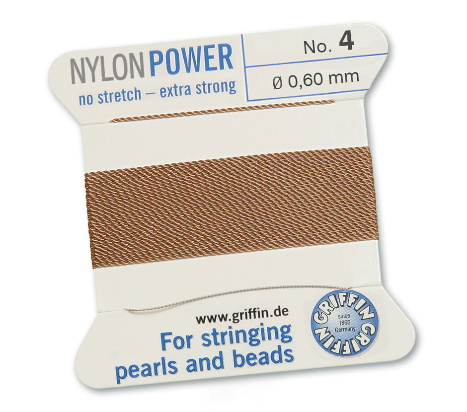 Griffin Nylon Power Perlseide No. 4 beige 0,60 mm