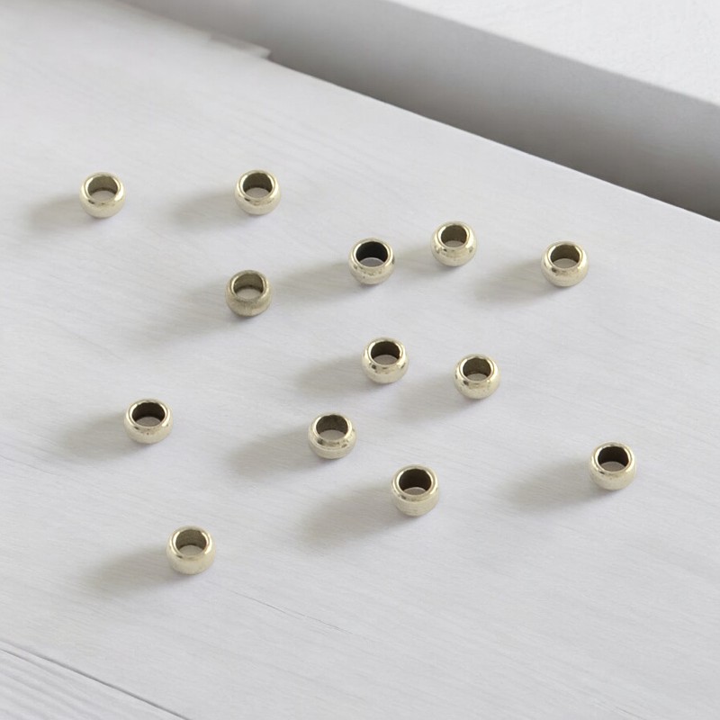 S06530B 20 Edelstahl Quetschperlen 2 x 1 mm