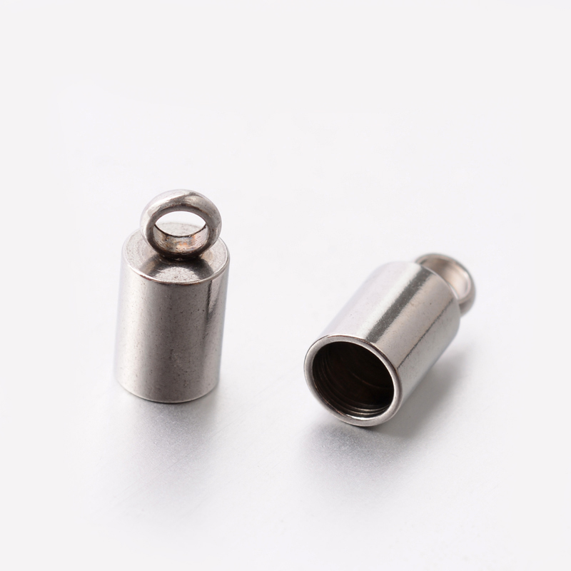 4 Edelstahl Endkappen für 3 mm Bänder