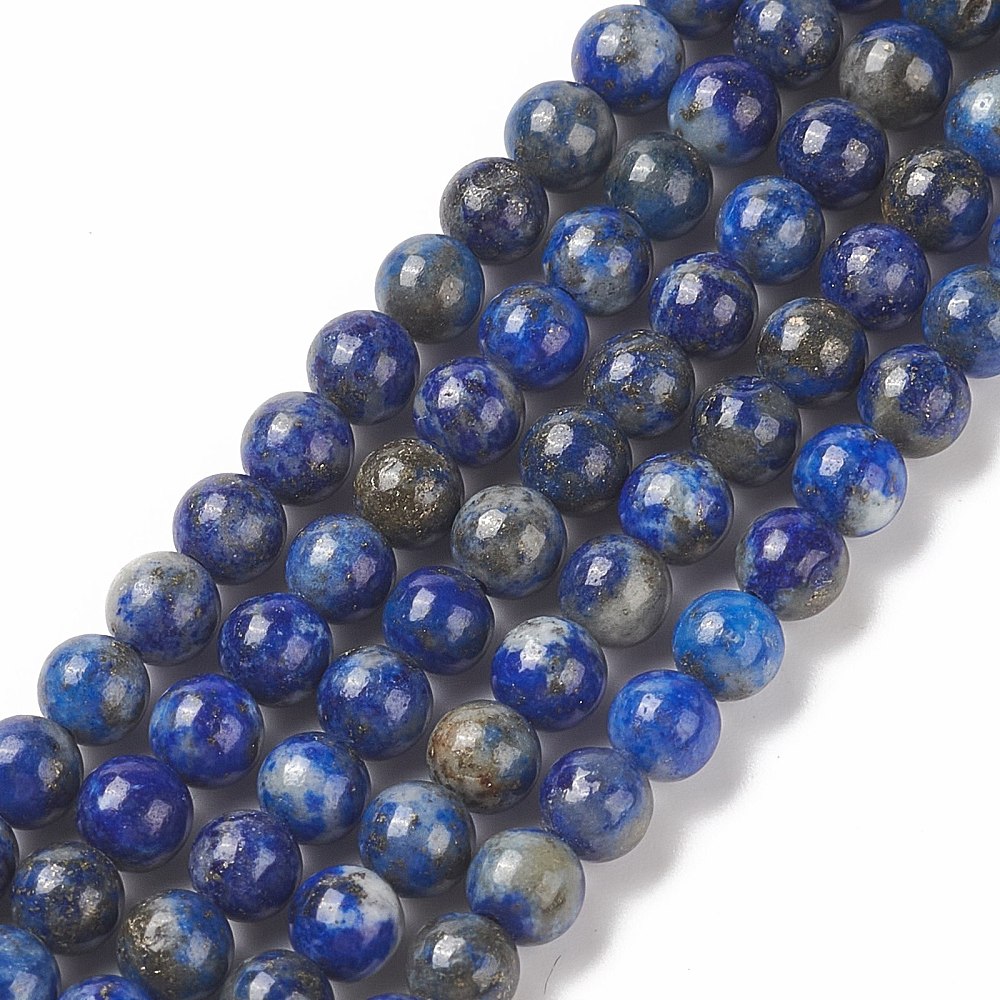 Lapislazuli Perlenstrang 4,2 mm (ca. 87 Perlen / ca. 39 cm Länge) Lapislazuli Perlenstrang 4,2 mm (ca. 87 Perlen / ca. 39 cm Länge)