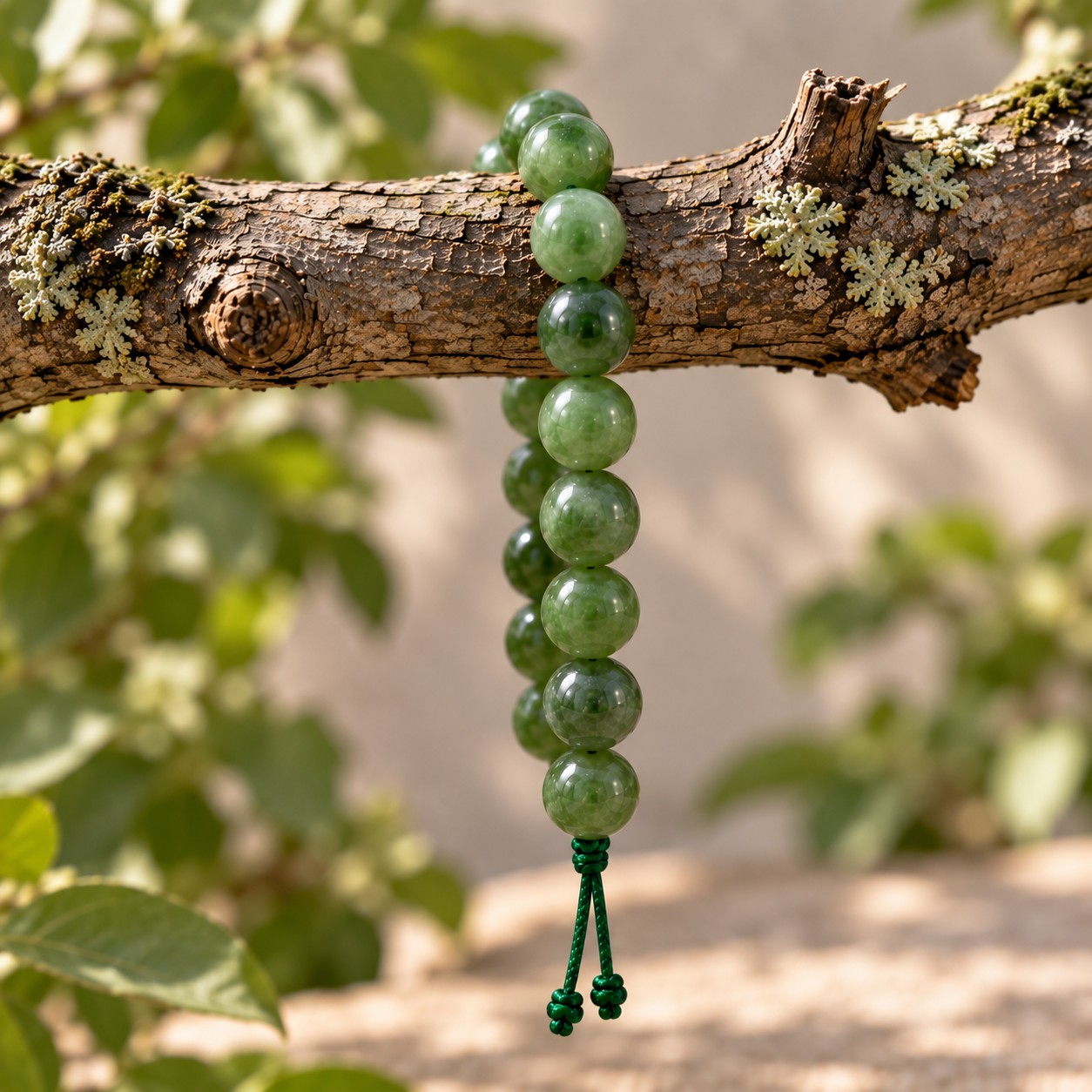 Kurzer Jade Perlenstrang 8 - 8,4 mm grün gefärbt (ca. 23 Perlen / ca. 18,5 cm)