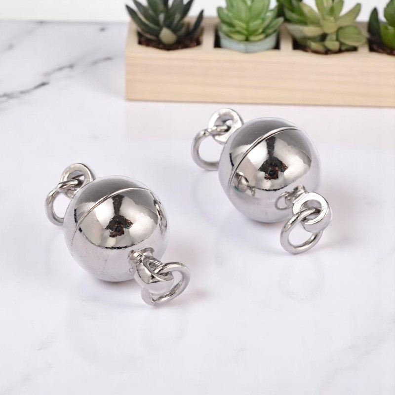 2 hochwertige runde Magnetverschlüsse mit passenden Biegeringen platinfarben 14 x 8 mm 2 hochwertige runde Magnetverschlüsse mit passenden Biegeringen platinfarben 14 x 8 mm