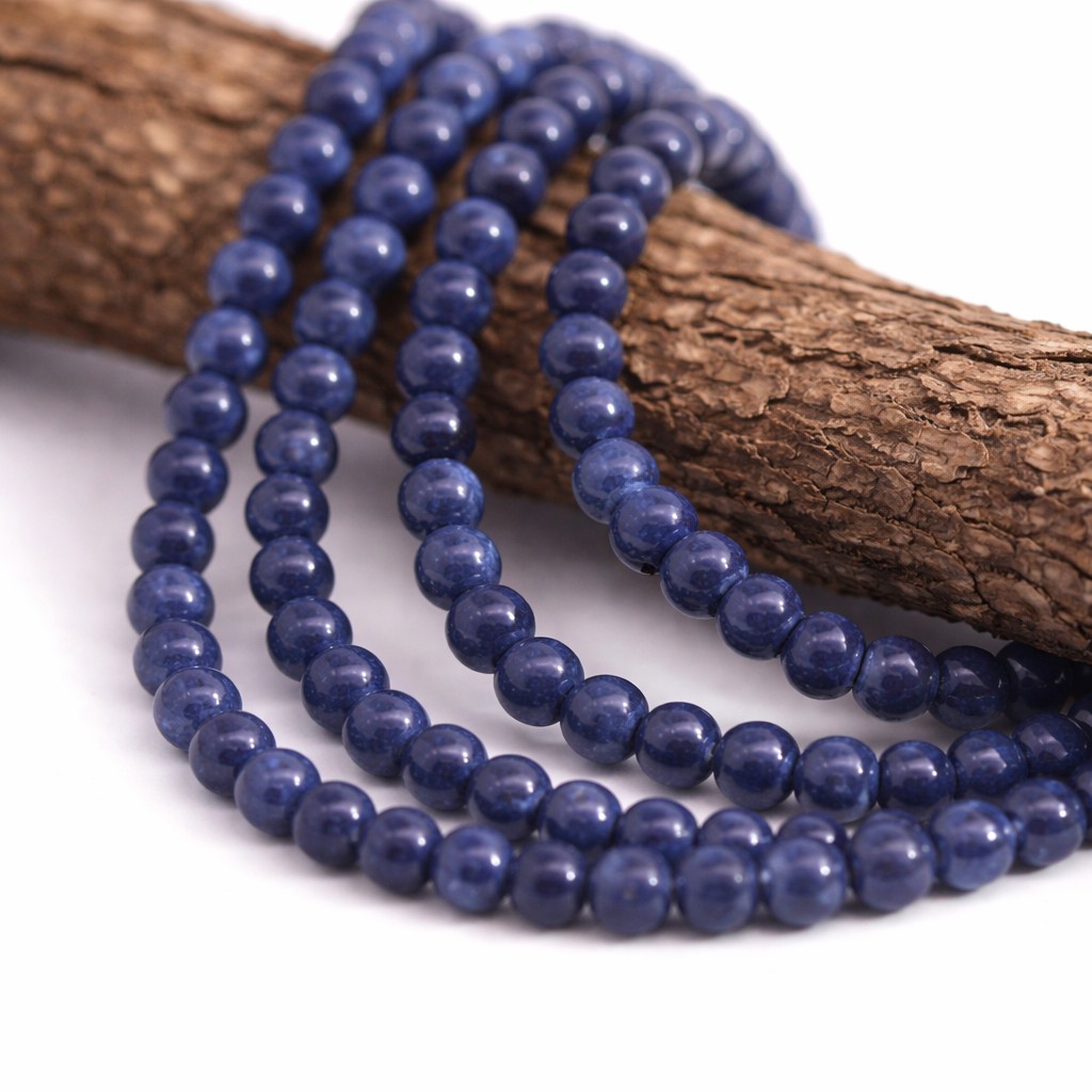 Sodalith Perlenstrang 4 mm unregelmäßige Perlen (ca. 32 cm Länge)