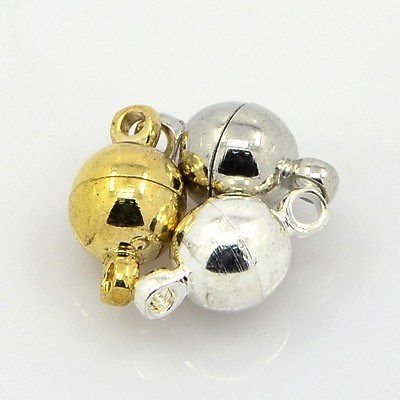 magnetverschl-sse-gold-silber-platin 3 stabile hochwertige Magnetverschlüsse 11,5 x 6 mm silber- platin- und goldfarben