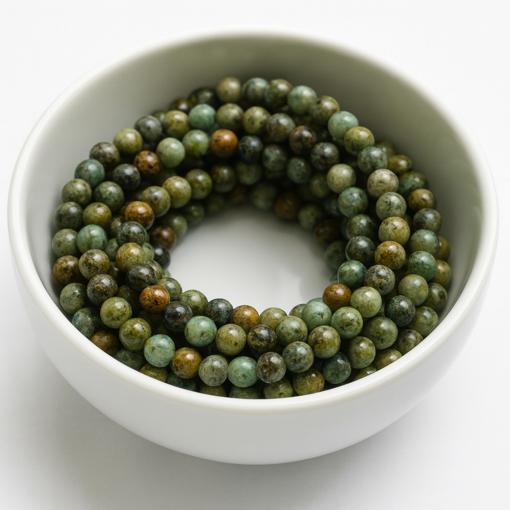 Afrikanischer Türkis Perlenstrang 6 mm rund glatt (ca. 58 Perlen / ca. 38 cm Länge)