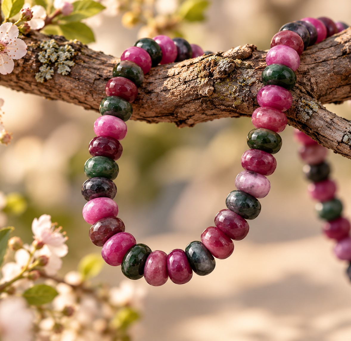 Jade Perlenstrang Rondelle 8 - 8,5 mm gefärbt (ca. 72 Perlen / ca. 38 cm Länge)